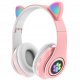 Słuchawki Protect Słuchawki Kocie Uszy Bluetooth Różowe Z Mikrofonem Bezprzewodowe Dla Dzieci 2