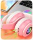 Słuchawki Protect Słuchawki Kocie Uszy Bluetooth Różowe Z Mikrofonem Bezprzewodowe Dla Dzieci 3