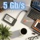 Stacja dokująca Qoltec Adapter SATA USB SSD HDD 2,5" 2w1 USB-C 3.1 5Gb/s REAGLE PRZEJŚCIÓWKA DO DYSKU KABEL NA DYSK 6