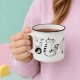 Cup&You Kubek z uchwytem na kawę herbatę czekoladę z motywem kota CAT ARTIST 350ml - prezent dla koleżanki przyjaciółki żony babci mamy kobiety siostry niej 4