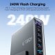 Ładowarka Tech-Protect TECH-PROTECT DC240W-GAN 6-PORT DESKTOP CHARGER PD 240W / QC3.0 BLACK 7