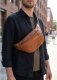 Belveder Duża Brązowa Saszetka Nerka Crossbody vintage B-FB1G 10