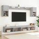 vidaXL VidaXL 6-częściowy zestaw mebli TV z LED, szarość betonu 5