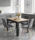 OSKAR Krzesło tapicerowane Split ciemnoszare nogi dąb do kuchni jadalni x3 9