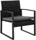 LeanToys Zestaw Meble Ogrodowe Rattan Dwa Krzesła Stolik Na Taras Balkon Czarne 5