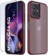 krainaGSM Do Motorola Moto G54 5G Matowe Silicone Case Satynowe Plecki +Szkło 9H 1