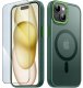 krainaGSM Etui Do Iphone 15 Plus Do Magsafe Matowe Matt Case + Szkło Na Ekran 9H 1