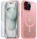 krainaGSM Etui Do Iphone 14 Pro Max Do Magsafe Matowe Matt Case + Szkło Na Ekran 9H 1