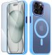 krainaGSM Etui Do Iphone 14 Pro Max Do Magsafe Matowe Matt Case + Szkło Na Ekran 9H 1