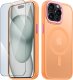 krainaGSM Etui Do Iphone 14 Pro Max Do Magsafe Matowe Matt Case + Szkło Na Ekran 9H 1
