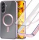 Hello Case Etui Do Galaxy A36 / A37 / A57 (Do Magsafe, Różowe Złoto, Clear) Szkło 1