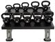 Kettlebell TKO Kettlebell winylowy K857kbv-22 22kg czarny 3