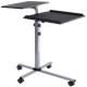 Techly mobilny stolik pod projektor i notebook z dwoma półkami czarny (101485) 1
