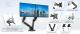 Art Uchwyt biurkowy na 2 monitory 13" - 27" L-16GD (RAMM L-16GD) 2