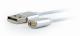 Kabel USB Gembird USB-A - USB-C + microUSB + Lightning 1 m Srebrny (CC-USB2-AMLM31-1M) 1