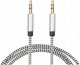 Kabel Libox Jack 3.5mm - Jack 3.5mm 1m srebrny (LB0094) 1
