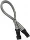 BitFenix 4-pin - 4-pin, 0.3m, Srebrny (BFA-MSC-4F30SK-RP) 2