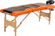 Bodyfit Łóżko do masażu 4 segmentowe dwukolorowe czarno - pomarańczowe (1045) 1