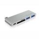 HUB USB Icy Box 1x SD 1x USB-C 1x microSD  + 2x USB-A 3.0 (IB-DK4035-C) 3