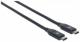 Kabel USB Manhattan USB-C - USB-C 0.5 m Czarny (354899) 1