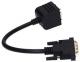 Gembird pasywny adapter/splitter DVI męski do 2x VGA żeński, 0.3m, czarny (A-DVI-2VGA-01) 1