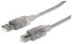 Kabel USB Manhattan USB-A - USB-B 1.8 m Srebrny (333405) 1