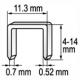 Yato Zszywki tapicerskie 14mm 11,3x0,7mm 1000szt. (YT-7055) 1