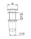 KFA Korek automatyczny klik-klak 5/4" duży kwadratowy  chrom (660-454-00) 2