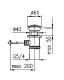 KFA Korek automatyczny z cięgnem 5/4" mały chrom (660-054-00) 1