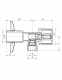 KFA Zawór kątowy z motylkiem 1/2"x3/8"  (707-020-10) 1