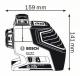 Bosch Laser krzyżowy GLL 3-80 P + uchwyt BM 1 + odbiornik LR 2 601063303 1