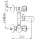 Bateria wannowa Ferro Standard ścienne chrom (BST11) 2