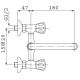 Bateria umywalkowa Ferro Standard ścienna chrom (BST3) 1