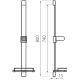 Zestaw prysznicowy Ferro Quadro przesuwny chrom (N110) 1