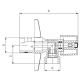 Ferro Zawór kątowy z motylkiem 1/2"x3/8"  (Z1238K) 1