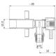 Ferro Zawór kątowy z głowicą ceramiczną 1/2"x1/2"  (Z1212C) 2