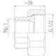 Ferro Półśrubunek do pomp 6/4"x1" 2szt. (SG17) 2
