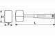 Topex Młotek gumowy rączka stalowa 450g 325mm (02A305) 2