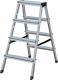Krause Dopplo Drabina wolnostojąca dwustronna aluminiowa 5 stopniowa (120403) 1