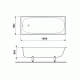 Wanna Roca Madalena prostokątna 150 x 70cm (DB50E2200A) 2