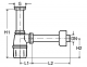 Syfon Viega butelkowy 5/4" DN32 biały (703219) 2