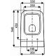 Miska WC Koło Life z odpływem poziomym wisząca powłoka reflex (M23100900) 2