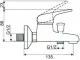 Bateria wannowa Hydroland Atut ścienne chrom (B391) 1