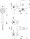 Bateria wannowa Hydroland Jowisz ścienne chrom (B381) 1
