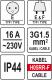 Yato Przedłużacz bębnowy 20m/4 gniazda 230v H05RR-F 3x1,5m2 (YT-81052) 1