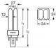 Świetlówka kompaktowa Osram Dulux D G24d-2 18W (4050300025704) 2