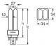 Świetlówka kompaktowa Osram Dulux D/E G24q-2 18W (4050300017617) 2