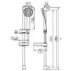 Zestaw prysznicowy Ferro Bellis przesuwny chrom (N180B) 1