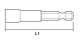 Graphite Nasadka magnetyczna 6x65mm 1/4" - 57H991 3