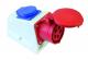 PCE Gniazdo Kombi CEE 32A 400V 3P+Z+N 230V z bolcem okablowane IP44 9225-6F. 1